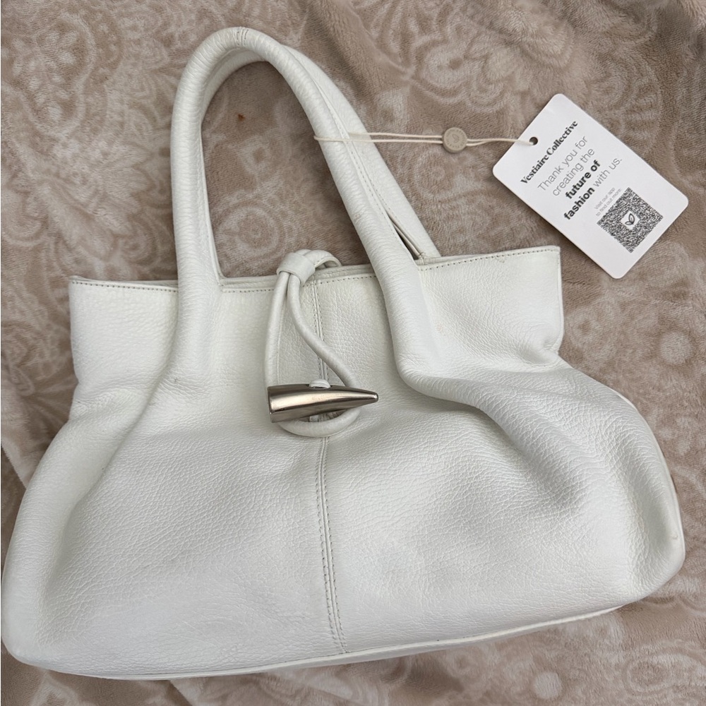 Burberry White Leather Shoulder Bag